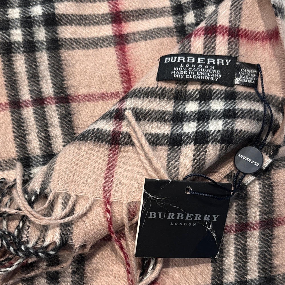 Burberry Women's Check Wool Cape - Beige and Red